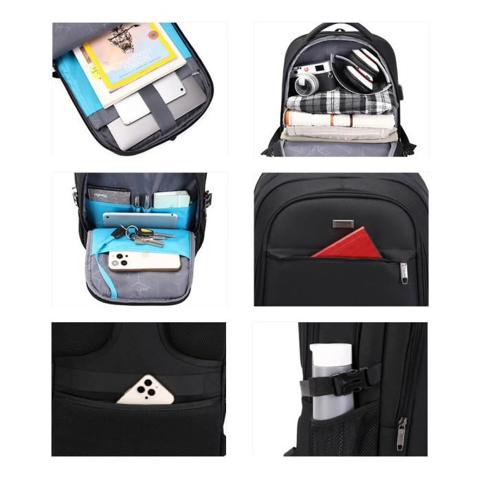 B003 Durable waterproof business usb laptop backpack - Image 15
