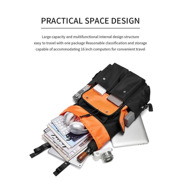 B008 Custom logo fashion business laptop backpack - Image 3