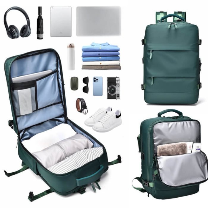 B013 Wholesale travel laptop backpack with usb - Image 6