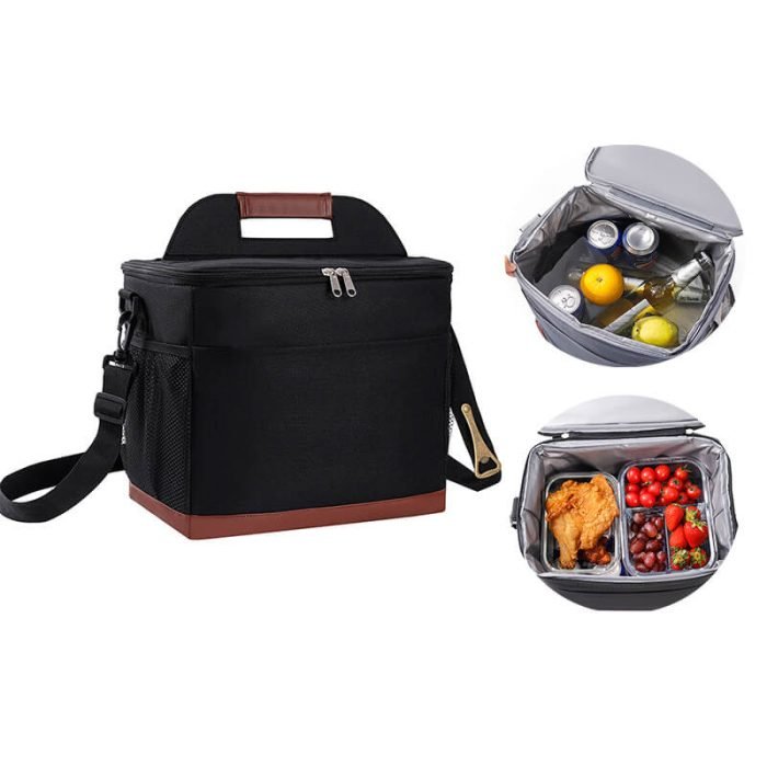 CL008 Black portable insulated cooler bag