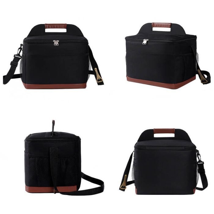 CL008 Black portable insulated cooler bag - Image 9