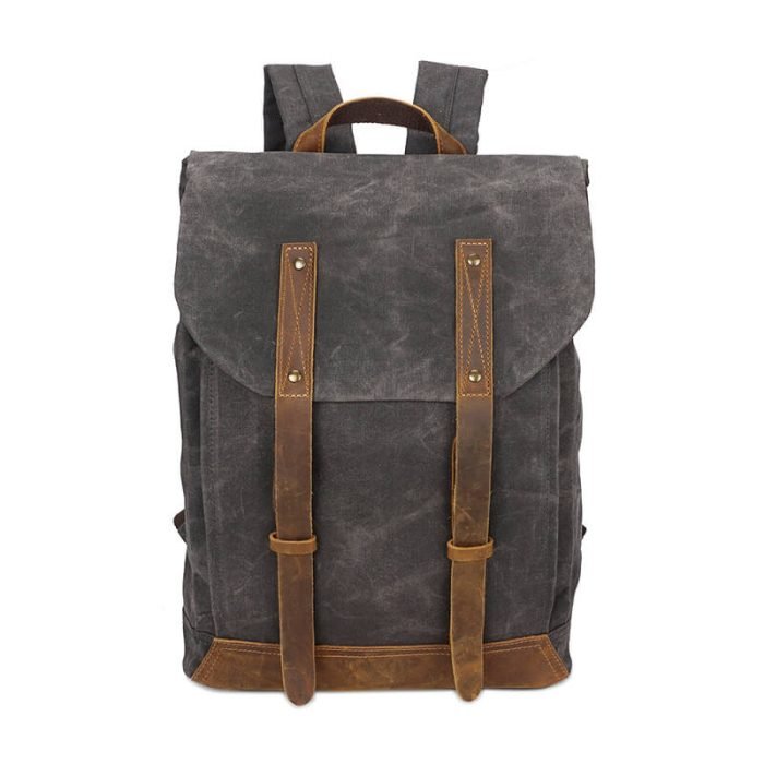 FB004 Waterproof oil waxed canvas hiking backpack - Image 3