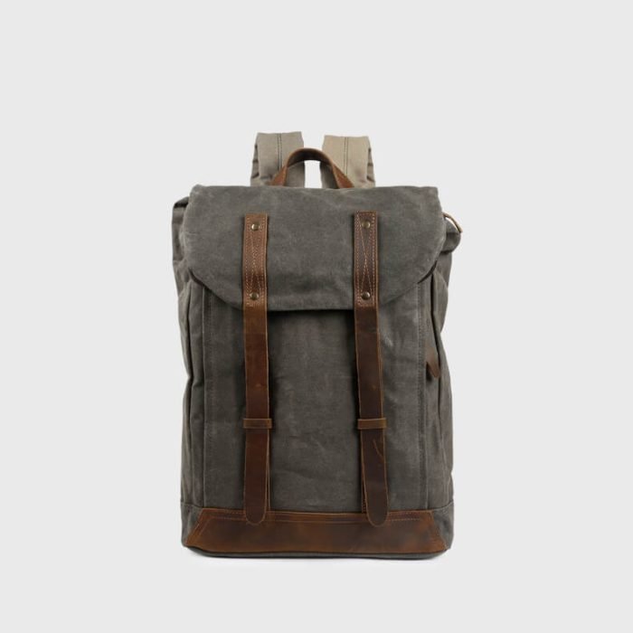 FB004 Waterproof oil waxed canvas hiking backpack - Image 7