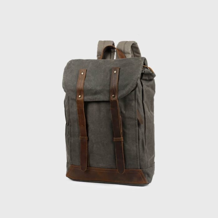 FB004 Waterproof oil waxed canvas hiking backpack - Image 8