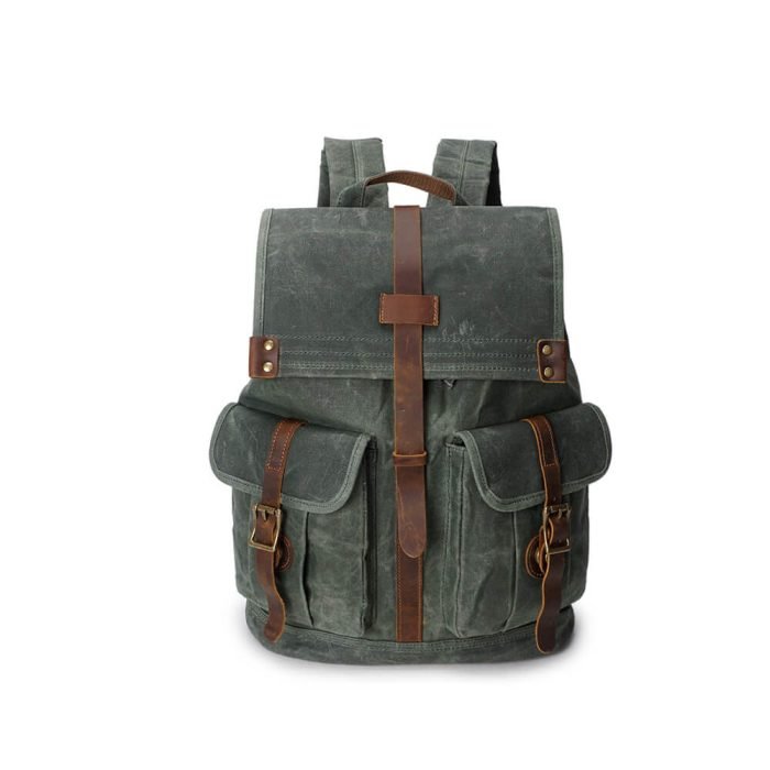 FB005 Travelling waxed canva men backpack