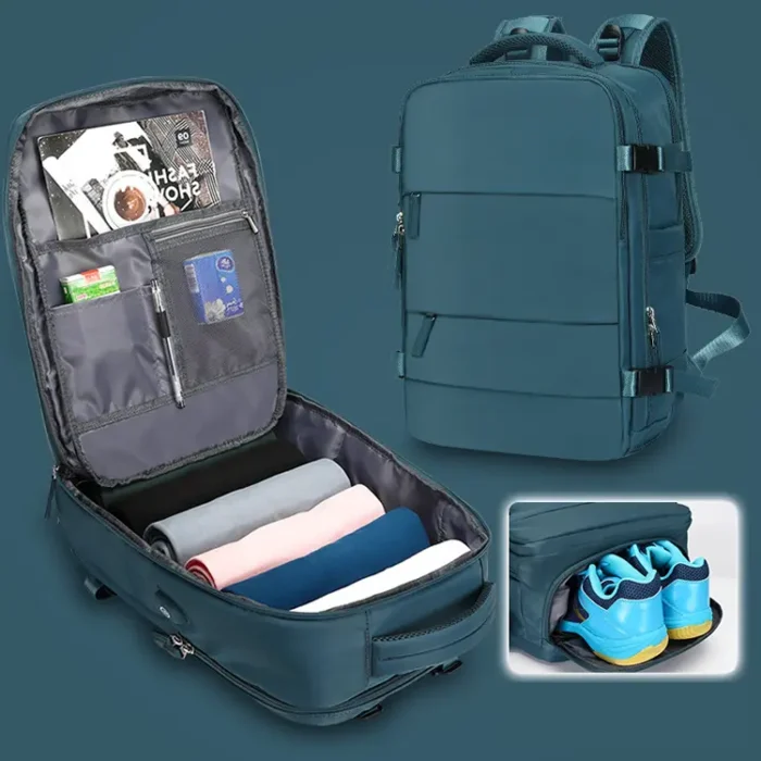 B023 Large Capacity Waterproof Nylon Travel Backpack Unisex - Image 8