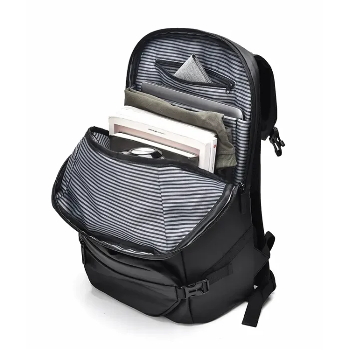 B025 Custom Logo Waterproof PU Leather Laptop Backpack - Image 14