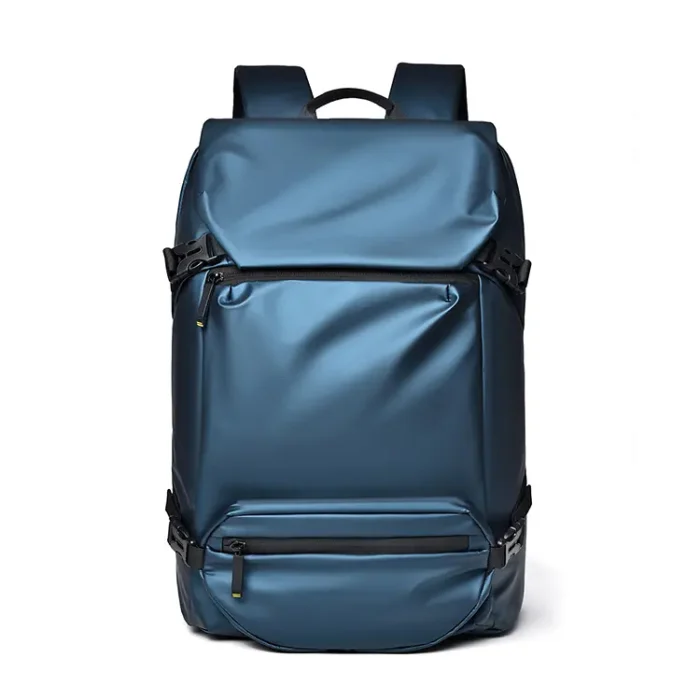 B025 Custom Logo Waterproof PU Leather Laptop Backpack - Image 2
