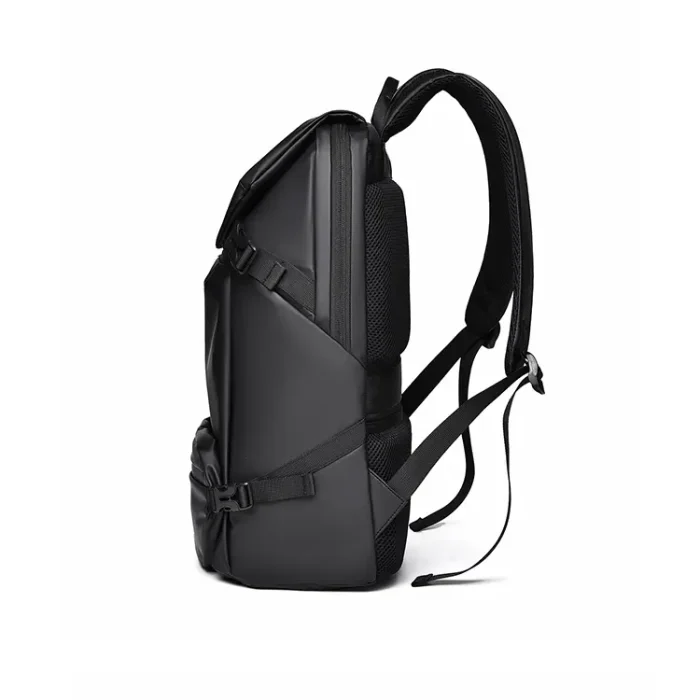 B025 Custom Logo Waterproof PU Leather Laptop Backpack - Image 8