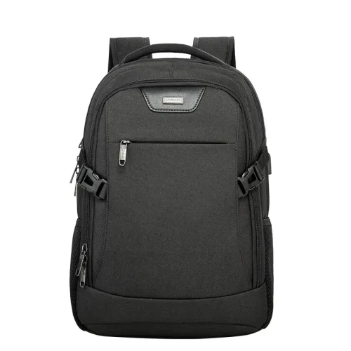 B033 Black College Laptop Backpack With Custom Logo