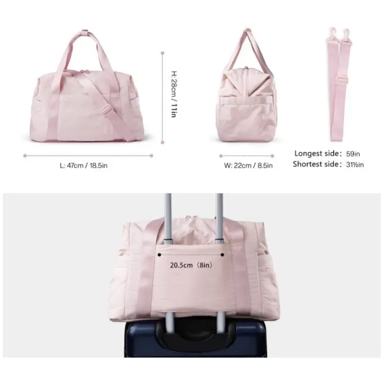 M21 Ladies Daily Nylon Leisure Sports Travel Shoulder Tote Bag Can Put Yoga Ma - Image 4