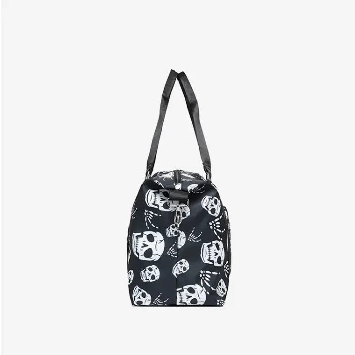 M24 Wholesale Gothic Punk Custom Skeleton Head Pattern Sublimation Gym Travel Bag - Image 10