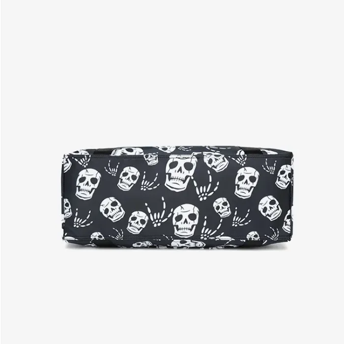 M24 Wholesale Gothic Punk Custom Skeleton Head Pattern Sublimation Gym Travel Bag - Image 12